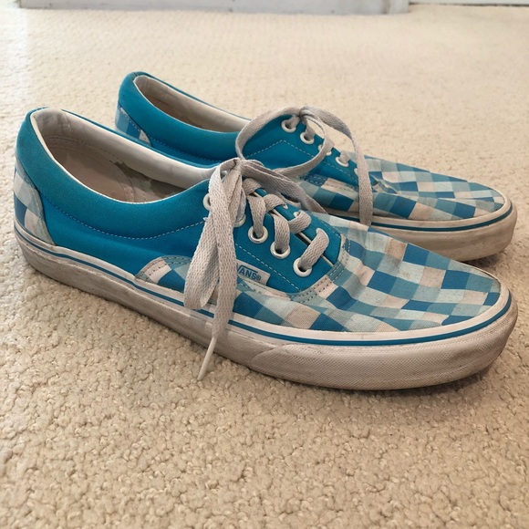 checkered lace up vans